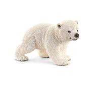 SCHLEICH 14708 Polar bear cub, walking Wild Life Toy Figurine for children aged 3-8 Years