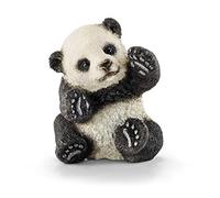 SCHLEICH 14734 Panda cub, playing Wild Life Toy Figurine for children aged 3-8 Years , Black