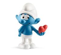 SCHLEICH 20817 Smurf with heart Pre School Smurfs Toy Figurine for children aged 3+, White