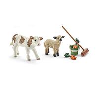 Schleich 41422 - Farm World Stable cleaning kit with calf and lamb