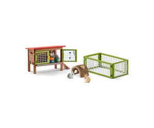 Schleich 42420 Rabbit Hutch FARM WORLD Rabbit play set toy Rabbits bunny pets