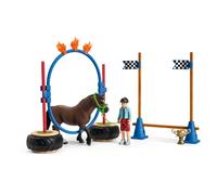 Schleich 42482 Pony agility race play set Horse riding toys Horses toy ponies