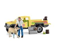 SCHLEICH 42503 Wild Life Veterinarian visit at the farm playset for ages 4+, 12 pieces