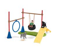 SCHLEICH 42536 Puppy Agility Training Farm World Toy Playset for children aged 3-8 Years