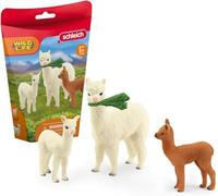 Schleich ~ Wild Life Alpaca Set ~ 42544 3 Figure Mother and Babies Set
