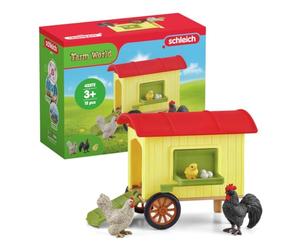 SCHLEICH 42572 Mobile Chicken Coop, from 3 years, FARM WORLD - Playset, 5 pieces