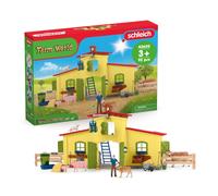 Ensemble de Figurines Animaux de la Ferme avec Accessoires - Coffret Ferme éducative de 92 Pieces avec Vache, Cheval, Cochon et
