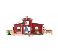 Schleich 42606 Red Barn with animals & accessories Farm World toy barn playset