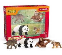 Schleich 42721 Wild Life Asien Starter-Set, ab 3 Jahren, WILD Life - Spielfigur,