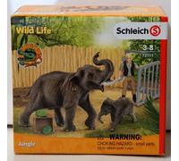 Schleich 72111 Enclosure With 2 Asian Elephants Zookeeper Wild Life-Jungle