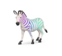 schleich 72265 Zebra 90 Years Edition, from 5 years COLLECTORS - Figurine, 3 x 12 x 9 cm, White With Colourful Stripes