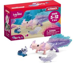 Schleich Bayala - 3Pc Axolotl Discovery Set Playset - Kids Ages 5+ | 42628 | Unicorn Figurine, Fantasy Toy for Girls 5+, Magical Collectible, Screen-Free Imaginative Pretend Play, Fairy Animal Figure
