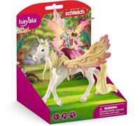 Schleich BAYALA - 7.1" Figurine Fairy Feya with Pegasus unicorn - Fantasy - Detailed - Cute Toy Figure - For Boys and Girls - Kids Ages 5+ | 70568
