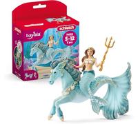 SCHLEICH Bayala - 3 PC Mermaid Eyela Figure with Magic Horse - Mermaid Toy and Seahorse Playset for Girls and Boys - Underwater Fairy and Unicorn Toy - Fantasy Figurines for Kids Ages 5+ | 70594