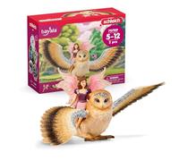 SCHLEICH BAYALA 70789 Fliegende Fee mit Funkel Eule Spielset - Zauberhafte Fee und Eulen Figur, Fantasievolles Eule und Elfen Spielset, Figuren Set ab 5 Jahren