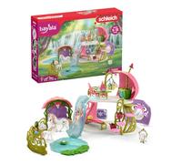 Schleich Bayala - 71 PC Glittering Flower House Playset with Fairy Figure, 2 Cute Unicorn Toys and Fairy Dollhouse Accessories for Girls and Boys - Fantasy Figurine Animal Set for Kids Ages 5+ | 42445