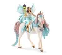 SCHLEICH Bayala - 3PC Eyela Fairy Toy with Princess Unicorn Figurine - Fantasy Fairy Figurine with Magic Wand - Durable Pixie and Horse Toy for Imaginative Play - Girls and Boys 5-12 | 70569