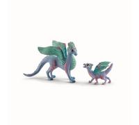 schleich Bayala 70592 Flying Flower Mother and Baby Dragon Playset - Flying Flow