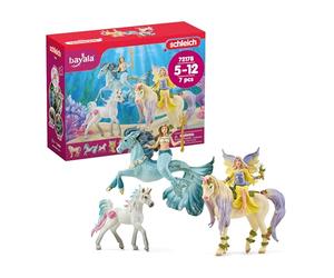 Schleich Bayala - 7Pc Bayala Unicorn Starter Playset - Kids Ages 5+ | 72178 | Unicorn Figurine, Fantasy Toy for Girls 5+, Magical Collectible, Screen-Free Imaginative Pretend Play, Fairy Animal Figure