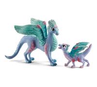 Schleich Bayala Dragon with Flowers, Mom and Baby 70592