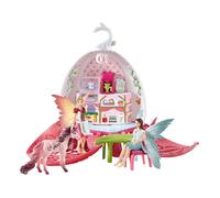 schleich Bayala 42526 Fairy Cafe Blossom - 21-Piece Magical Fairy and Unicorn Figurine Playset with Dollhouse and Enchanted Dollhouse Accessories - Imaginative Play Gifts for Girls, Boys Ages 5-12
