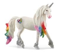 SCHLEICH Bayala Rainbow Love Unicorn Stallion Toy Figure, Multi-colour (70725)