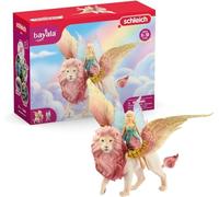 SCHLEICH Bayala - Winged Fairy and Flying Lion Toy Set for Girls and Boys - Moveable Pink Lion and Cute Magnetic Blue Fairy Action Figure - Magical Animal Figurine Playset for Kids Ages 5+ | 70714