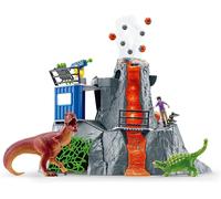 SCHLEICH Dinosaur Volcano Expedition Base Camp Toy Playset, Unisex, Multi-colour