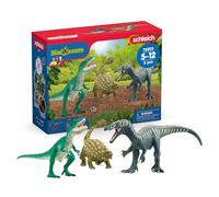 SCHLEICH 72203 Attack on the Dino Trio, Baryonyx, Giganotosaurus, Saichania, Dinosaurs Toy Figurine for children aged 4-12 Years