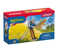 Schleich Dinosaurs 41471 Parachute Rescue with Ranger & Mini Triceratops Figure
