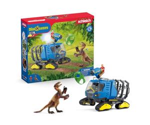 Schleich Dinosaurs - 5Pc Track Vehicle Playset - Kids Ages 4+ | 42604 | Dinosaur Figurine, Realistic Animal Toys, Dino Figure for Boys and Girls, Screen-Free Imaginative Pretend Play