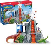 schleich DINOSAURS - Volcano Expedition Base Camp, Dinosaur Playset Including LED Erupting Volcano, Researcher Figurines and 2 x Dinosaur Toys for Boys and Girls ages 4+