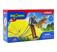 Schleich Dinosaurs Parachute Rescue Playset with Triceratops Young for Ages 5-12
