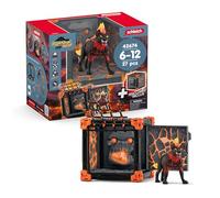 Schleich Eldrador Creatures - 27 PC Lava Battle Cave with Dog Toy Playset - Hell Hound Figurine Set for Boys and Girls with Expandable Fortress - Interactive, Imaginative Play for Kids Ages 7+ | 42674
