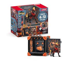 Schleich Eldrador - 27Pc Battlecave Lava Hyena Playset - Kids 7+ | 42674 | Monster Figurine, Battle Creature Toy for Boys 7+, Fantasy Beast, Action Figure Gifts, Screen-Free Imaginative Pretend Play
