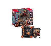 Schleich Eldrador Creatures - 27 PC Lava Battle Cave with Dog Toy Playset - Hell Hound Figurine Set for Boys and Girls, for Kids Ages 7+ | 42674