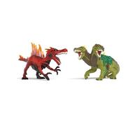 SCHLEICH Eldrador Creatures - 2PC Lava vs Jungle World Playset with Fire Dinosaur and Jungle Lizard - Fun Durable Monster Toys for Boys and Girls - Beast Fantasy Toys for Kids Ages 7+ | 70834