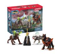 SCHLEICH Eldrador Creatures - 5 PC Fantasy Creature Set - Ice Wolf, Lava Hound,