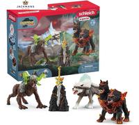 Schleich Eldrador Creatures - 5PC Fantasy Creature Set - Ice Wolf, Lava...