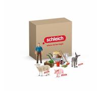 schleich 72287 Farm World Bundle Animal Set “Animal Feeding”, from 3 years, FARM WORLD - Playset, 15 pieces