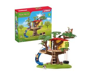 Schleich Farm World - 28Pc Adventure Tree House Playset - Kids 3+ | 42408 | Farm Animal Figurine, Realistic Animal Toys, Barn Toy for Kids 3+, Screen-Free Imaginative Pretend Play, Montessori