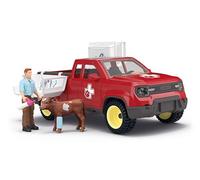 Schleich Farm World - 29 PC Veterinarian, Truck and Cow Figurine with Accessories Playset - Farm Animal Toys for Boys and Girls - Vet Animal Hospital Play Set for Toddlers and Kids Ages 3+ | 42727