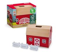 SCHLEICH Farm World - 42602 - Retro Wooden Barn Anniversary Edition - Vintage Barn Playset with Fences Toy for Imaginative Play - Modular Playset for Toddlers and Kids Ages 3+