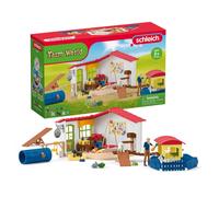 schleich Farm World 42607 Baby Pet Animal Play Hotel with Caretaker Figurine - L