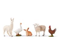 SCHLEICH Farm World 5-Piece Farm Animal Toy Set Including Cute Llama, Rabbit, Sheep, Hen and Goose Animal Toys for Toddlers & Kids Ages 3+