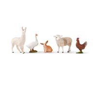 Schleich Farm World 5-Piece Farm Animal Toy Set Including Cute Llama, Rabbit, Sheep, Hen and Goose Animal Toys for Toddlers & Kids Ages 3+