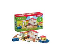 Schleich Farm World-54PC Baby Animal Hotel Playset with Cute Pets,Caretaker and Movable Accessories-Realistic Animal Figurine Play Set,Ages 3+|42607