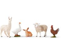 Schleich Farm World 5-Piece Farm Animal Toy Set Including Cute Llama, Rabbit, Sheep, Hen and Goose Animal Toys for Toddlers & Kids Ages 3+