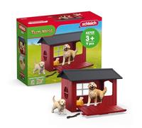 Schleich Farm World - 9Pc Dog Kennel With Golden Retrievers | 42722