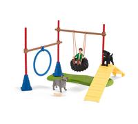 SCHLEICH 42536n Puppy Agility Training Farm World Toy Playset for children aged 3-8 Years